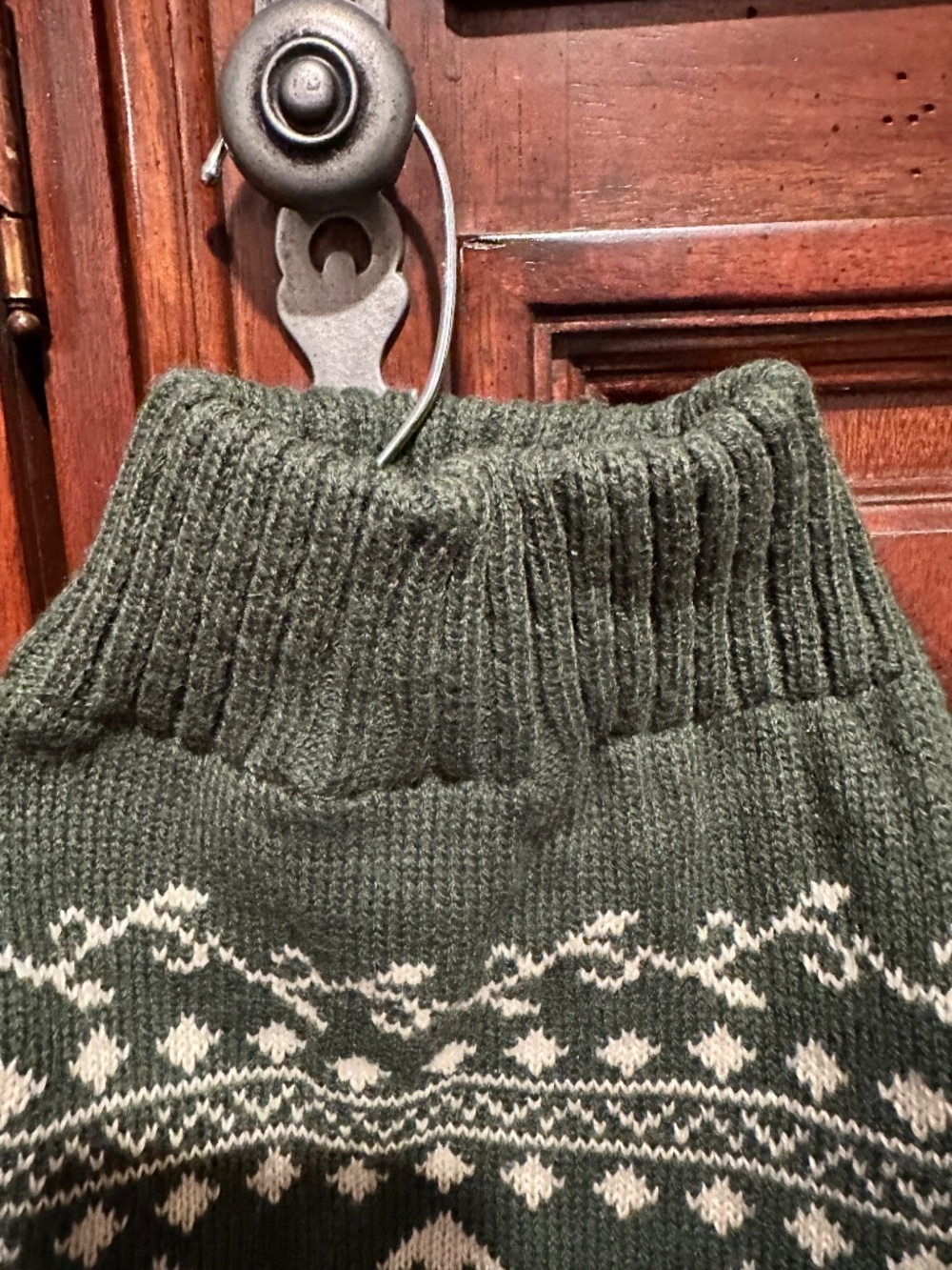 EDDIE BAUER Size M Medium Dog Sweater Green Christmas Winter Pine Trees Festive - Picture 3 of 9